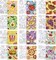 Pre Drawn Canvas to Paint for Kids - 12 Packs Fruit Food Theme Pre-Stretched Canvas Panels (5x7 inch),Pre Printed Painting Canvas Kit for Beginners, Party Favor